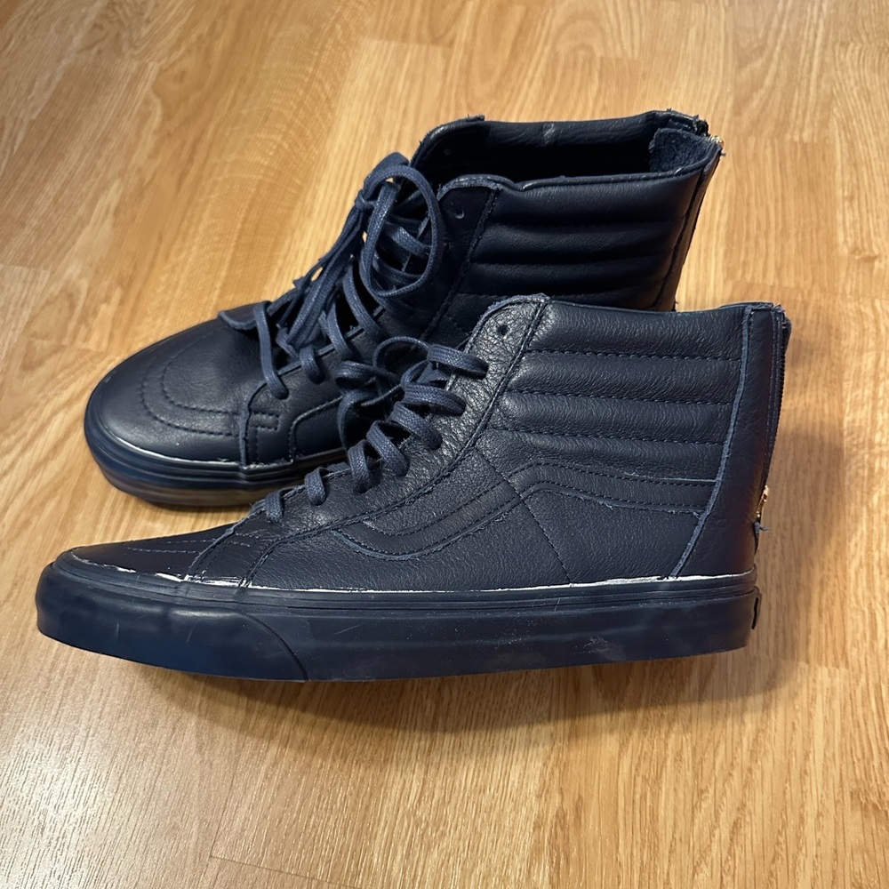 vans sk8-hi zip leather sneaker